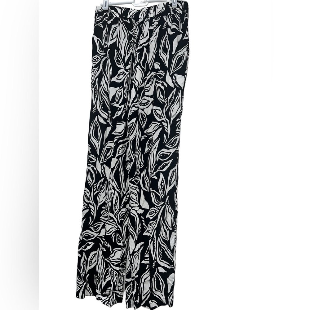 Industry Black & White Viscose Trousers Size S/P